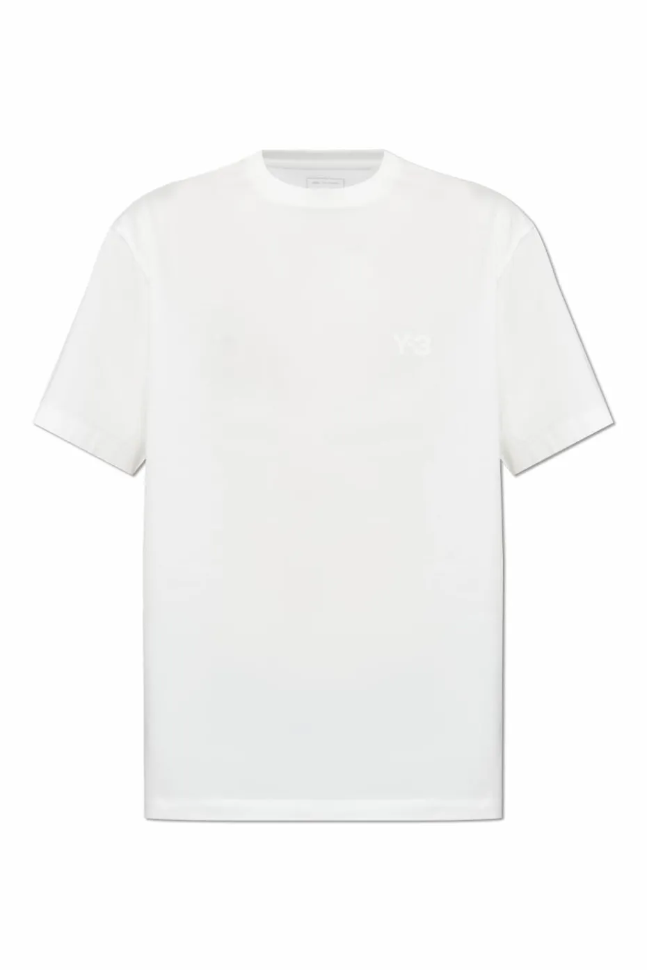 Y-3 BIAŁY T-shirt z nadrukowanym logo