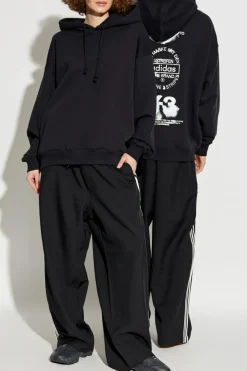 Y-3 CZARNY Bluza z kapturem