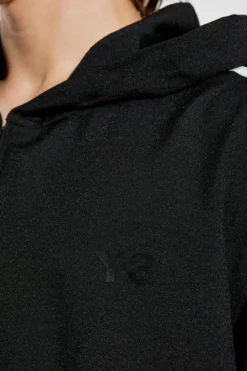 Y-3 CZARNY Bluza z kapturem