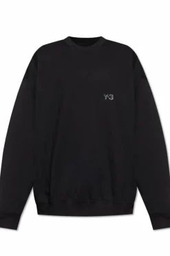 Y-3 CZARNY Bluza z logo