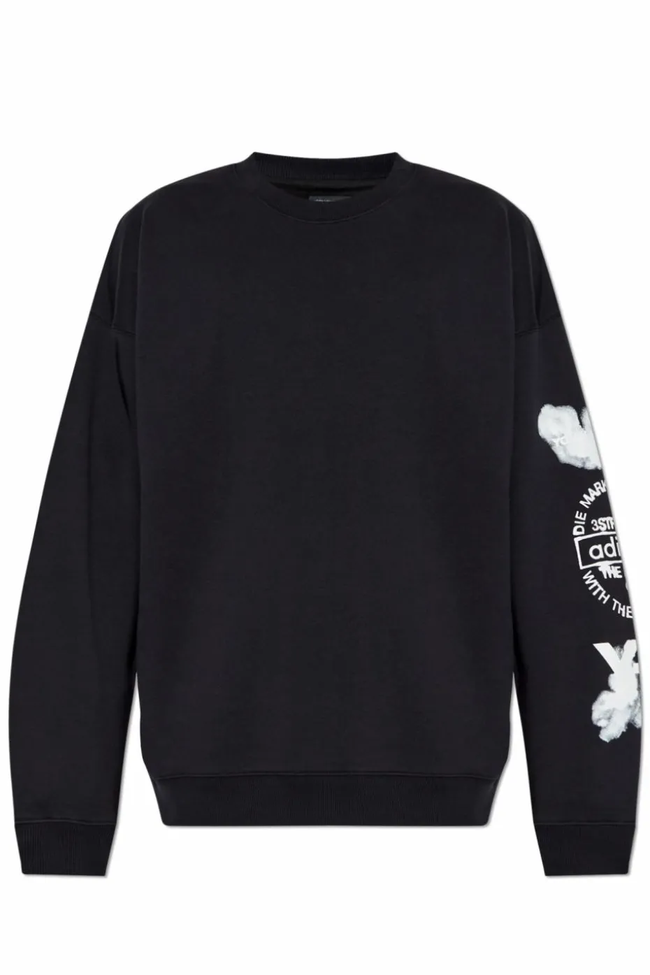 Y-3 CZARNY Bluza z nadrukiem