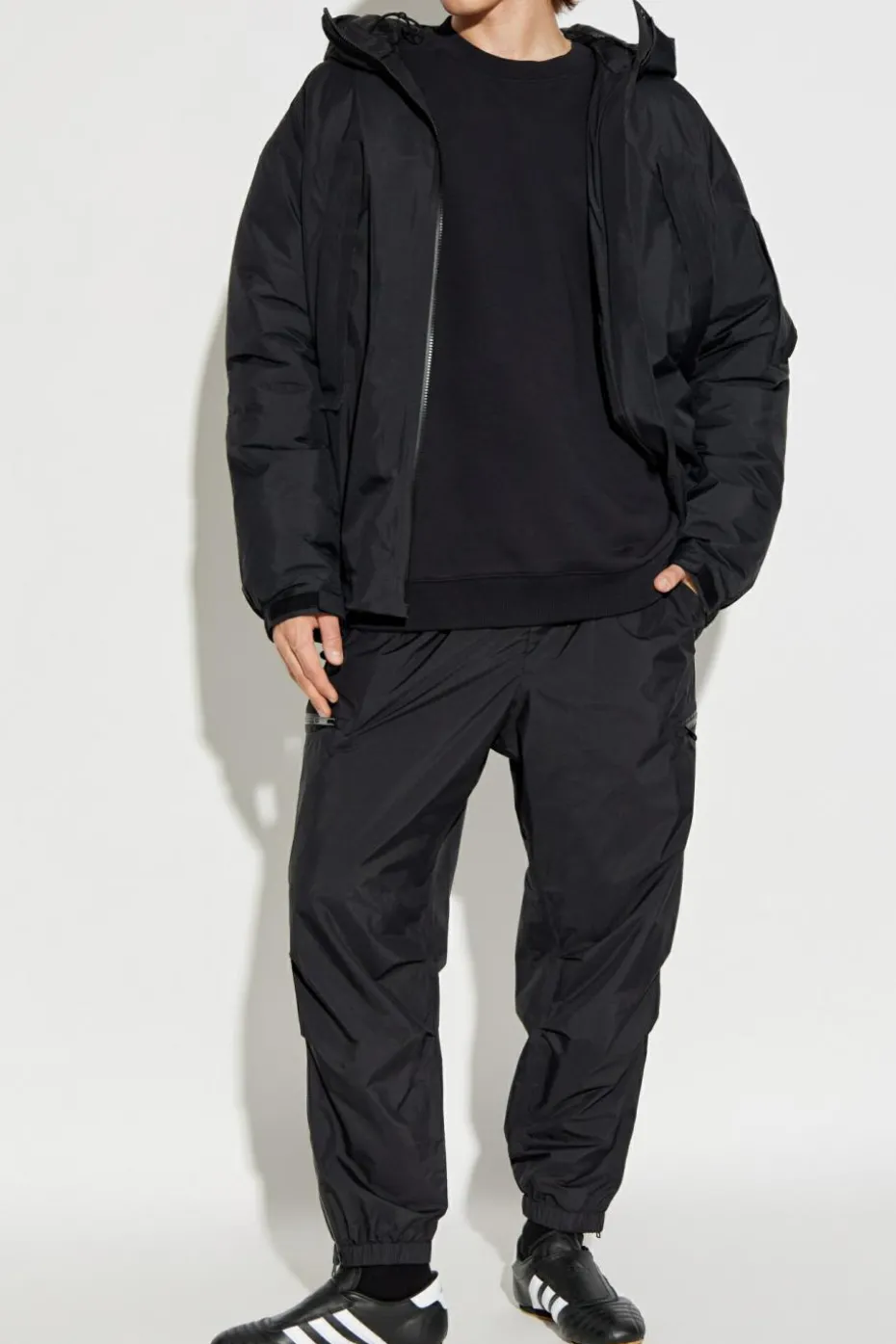 Y-3 CZARNY Bluza z nadrukiem