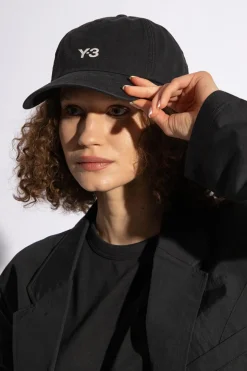 Y-3 CZARNY Czapka z daszkiem