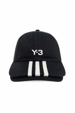 Y-3 CZARNY Czapka z podwójnym daszkiem
