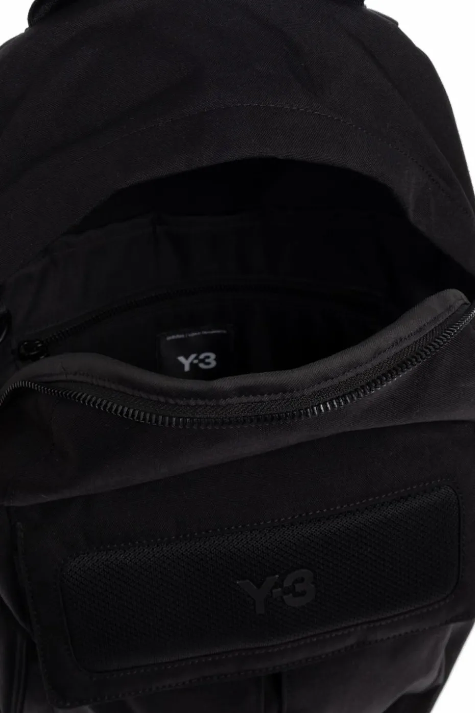 Y-3 CZARNY Plecak z logo