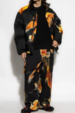 Y-3 CZARNY Prążkowany sweter