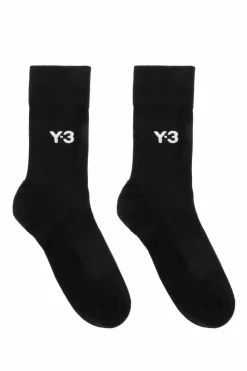 Y-3 CZARNY Skarpety z logo
