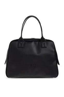 Y-3 CZARNY Skórzana torba
