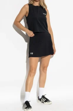 Y-3 CZARNY Spódnica z szortami kolekcja Tennis US`