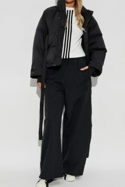 Y-3 CZARNY Spodnie dresowe z logo