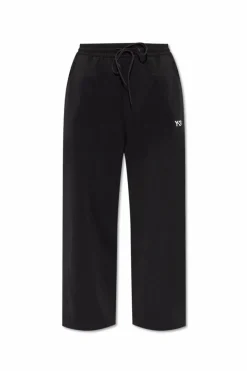 Y-3 CZARNY Spodnie dresowe z logo