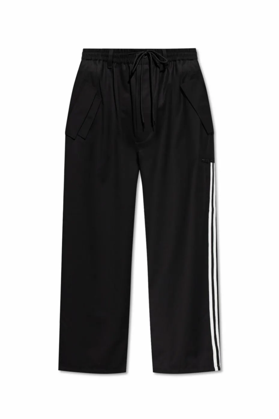 Y-3 CZARNY Spodnie dresowe z logo