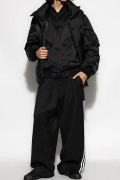Y-3 CZARNY Spodnie dresowe z logo