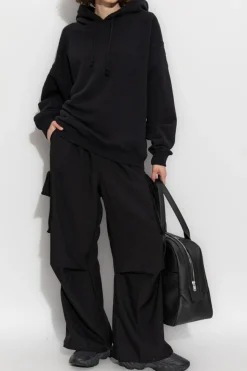 Y-3 CZARNY Spodnie z kieszeniami
