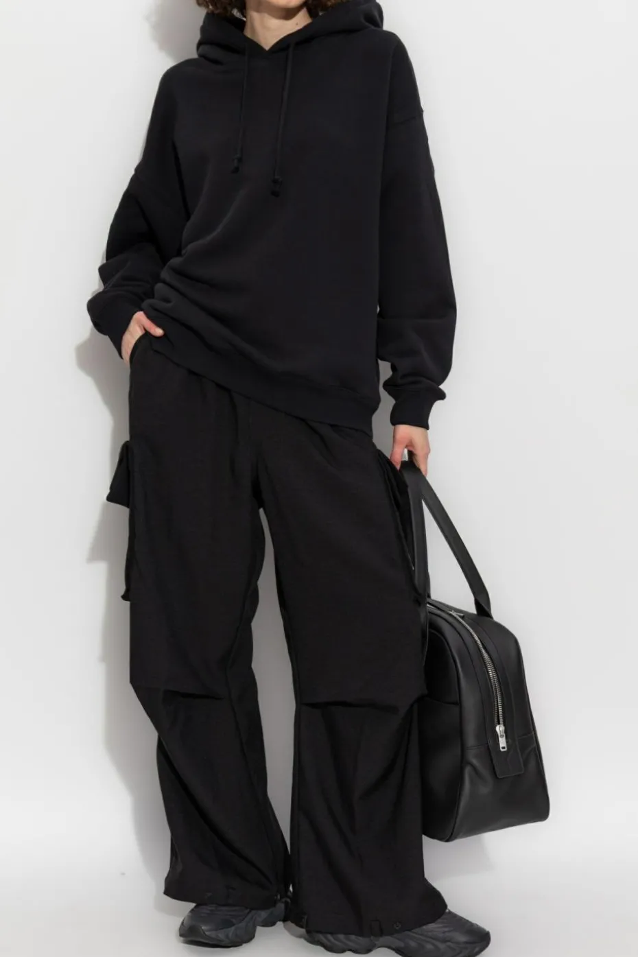 Y-3 CZARNY Spodnie z kieszeniami