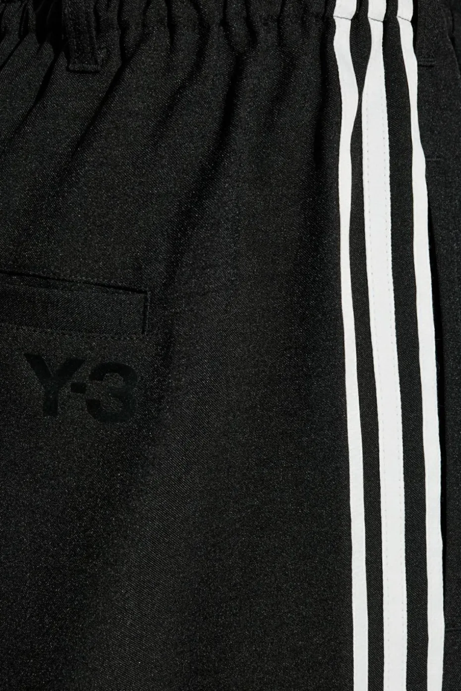Y-3 CZARNY Spodnie z logo