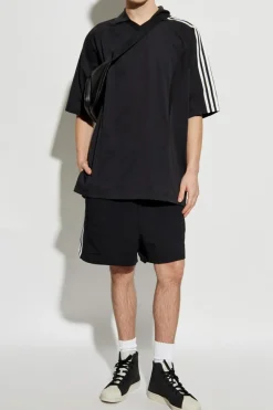 Y-3 CZARNY Szorty z kieszenią z tyłu