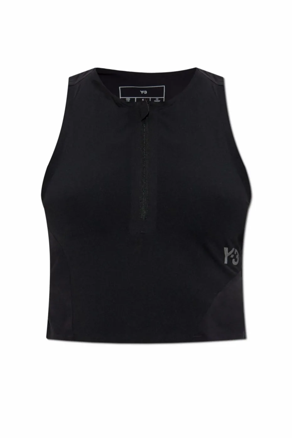 Y-3 CZARNY Top do biegania