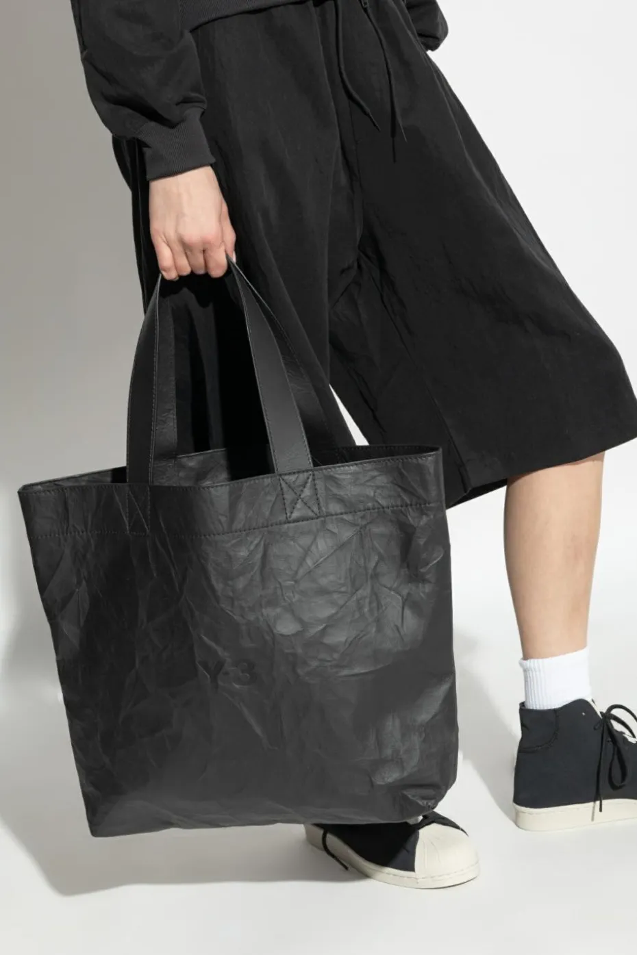 Y-3 CZARNY Torba typu ‘shopper’ z logo