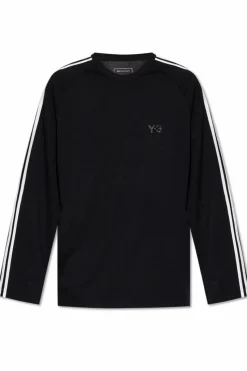 Y-3 CZARNY T-shirt typu `oversize`