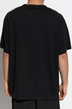 Y-3 CZARNY T-shirt typu `oversize`