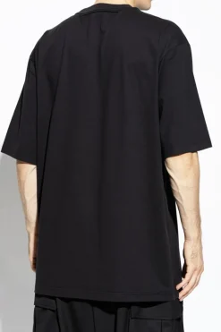 Y-3 CZARNY T-shirt z logo