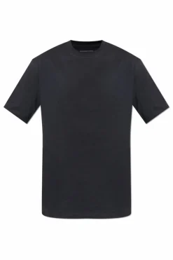 Y-3 CZARNY T-shirt z nadrukiem