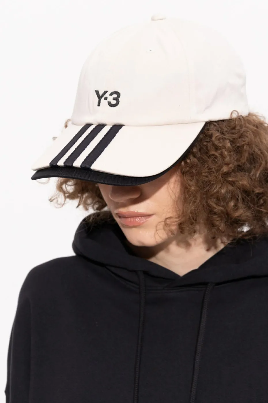 Y-3 kremowy Czapka z daszkami