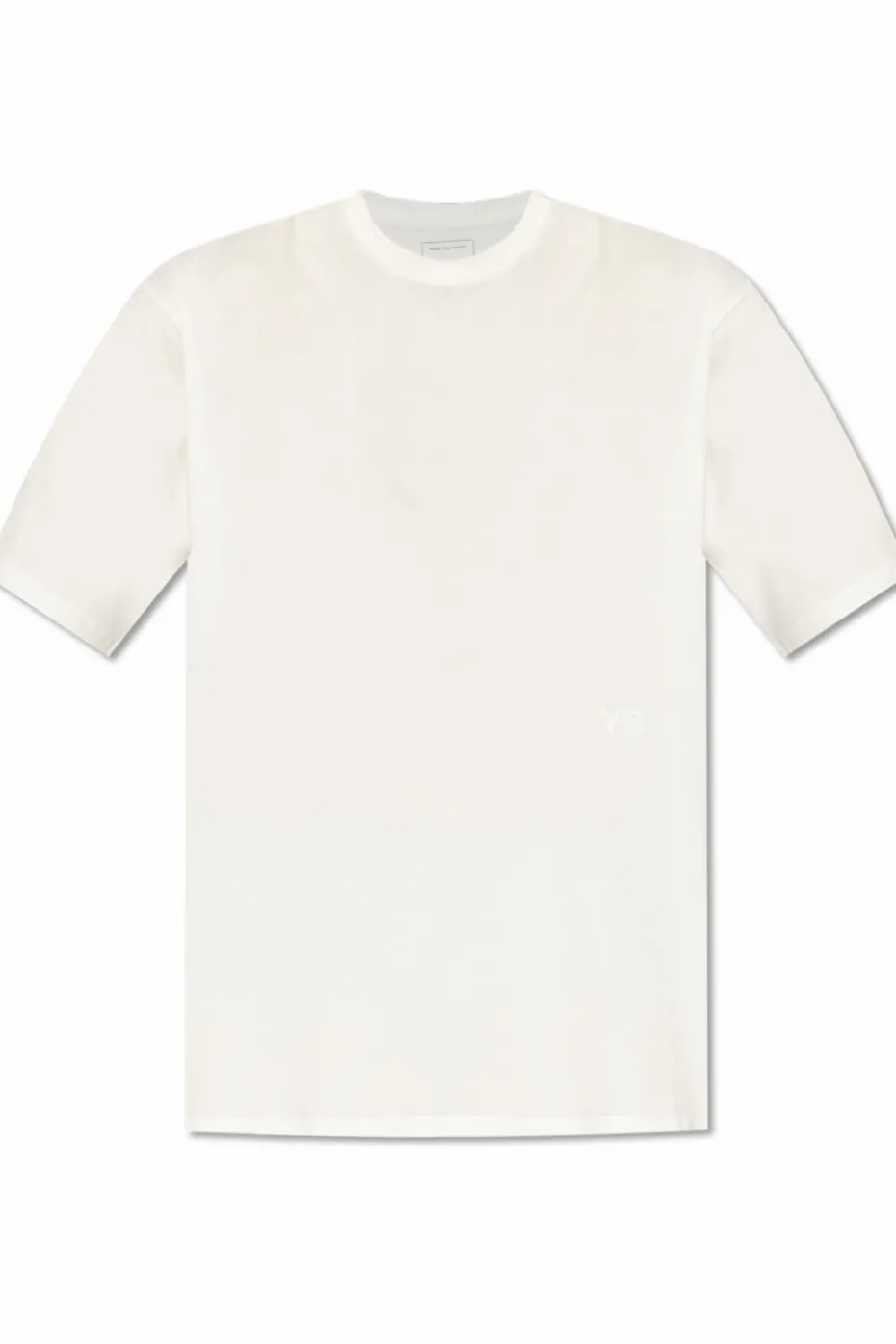 Y-3 kremowy T-shirt o luźnym kroju