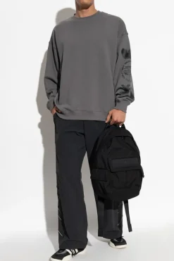 Y-3 SZARY Bluza typu `oversize`