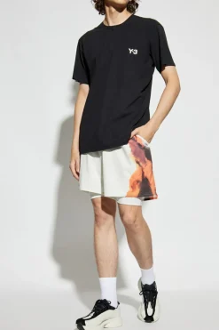Y-3 SZARY Szorty z leginsami z kolekcji `Tennis US`