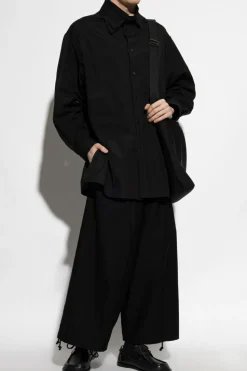 Yohji Yamamoto CZARNY Koszula z kieszenią