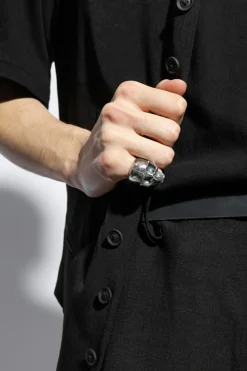 Yohji Yamamoto SREBRNY Srebrny pierścień