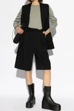 Yohji Yamamoto SZARY Sweter z logo