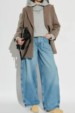 Zadig & Voltaire BRĄZOWY Krótki płaszcz `Miew`