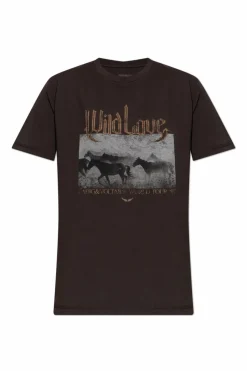 Zadig & Voltaire BRĄZOWY T-shirt `Edwin`