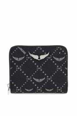 Zadig & Voltaire CZARNY Portfel z logo