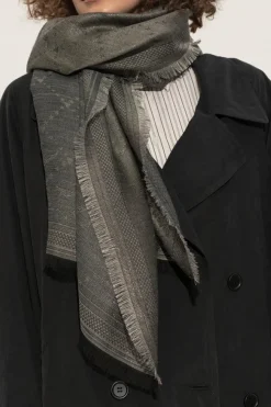 Zadig & Voltaire CZARNY Szal z lureksową nicią