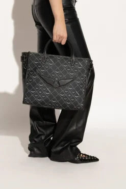 Zadig & Voltaire CZARNY Torba `Angel` typu `shopper`
