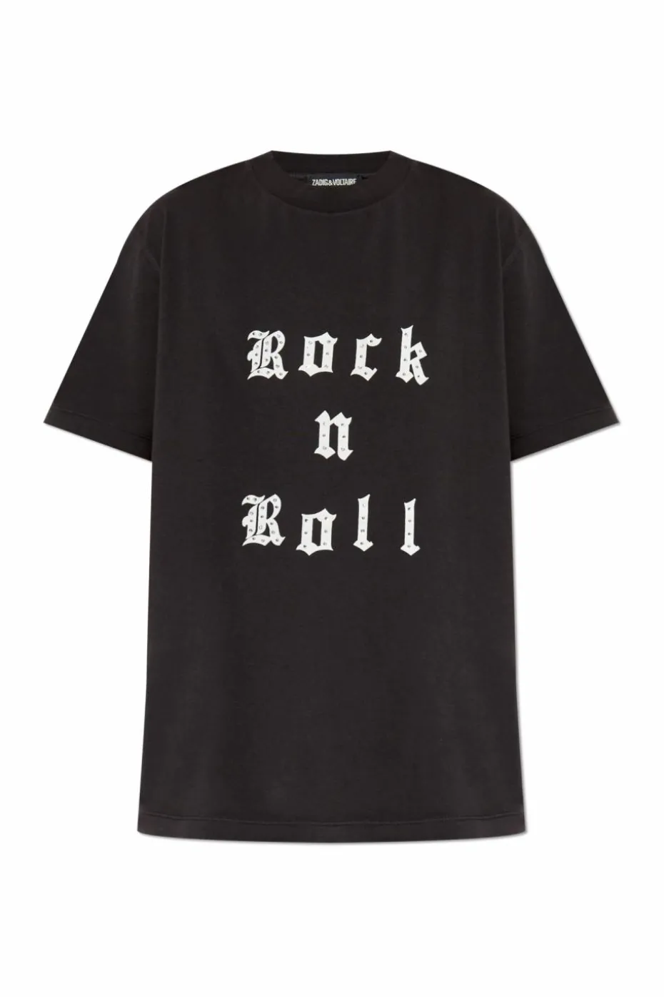 Zadig & Voltaire CZARNY T-shirt z nadrukiem ‘Edwin’