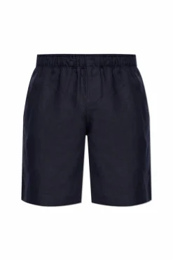 Zadig & Voltaire GRANATOWY Lniane szorty