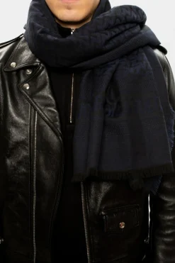 Zadig & Voltaire GRANATOWY Chusta z logo