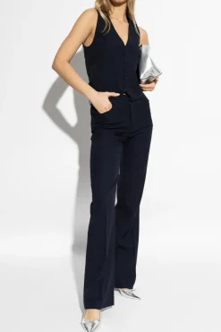 Zadig & Voltaire GRANATOWY Spodnie w kant ‘Pistol’