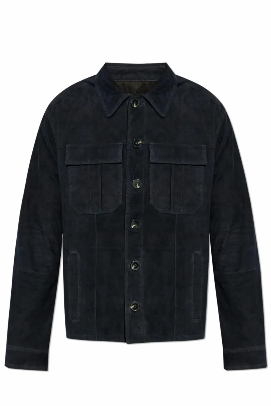 Zadig & Voltaire GRANATOWY Zamszowa kurtka