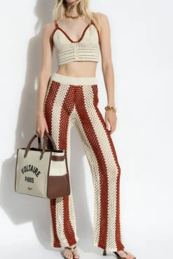 Zadig & Voltaire kremowy Spodnie `Pia`