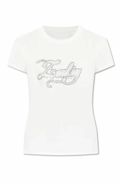Zadig & Voltaire kremowy T-shirt z logo