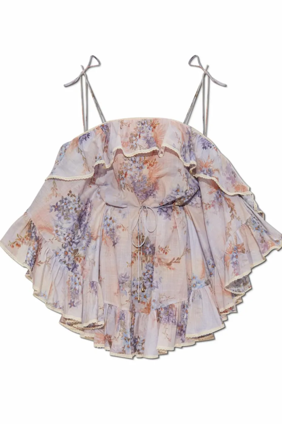 Zimmermann FIOLETOWY Sukienka typu `oversize` z motywem kwiatowym