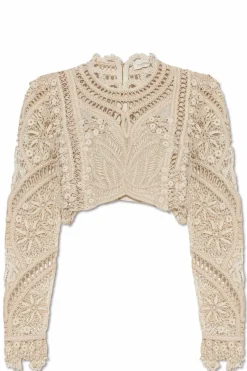 Zimmermann kremowy Koronkowy top